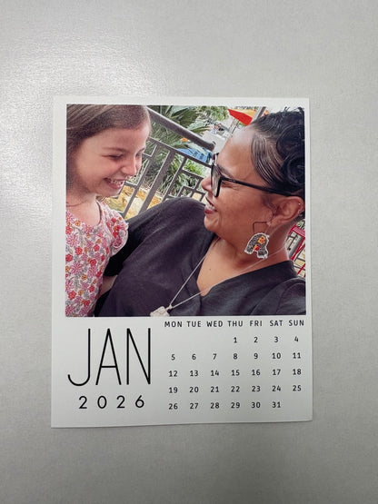 12 Mini Monthly Photo Calendar Magnets