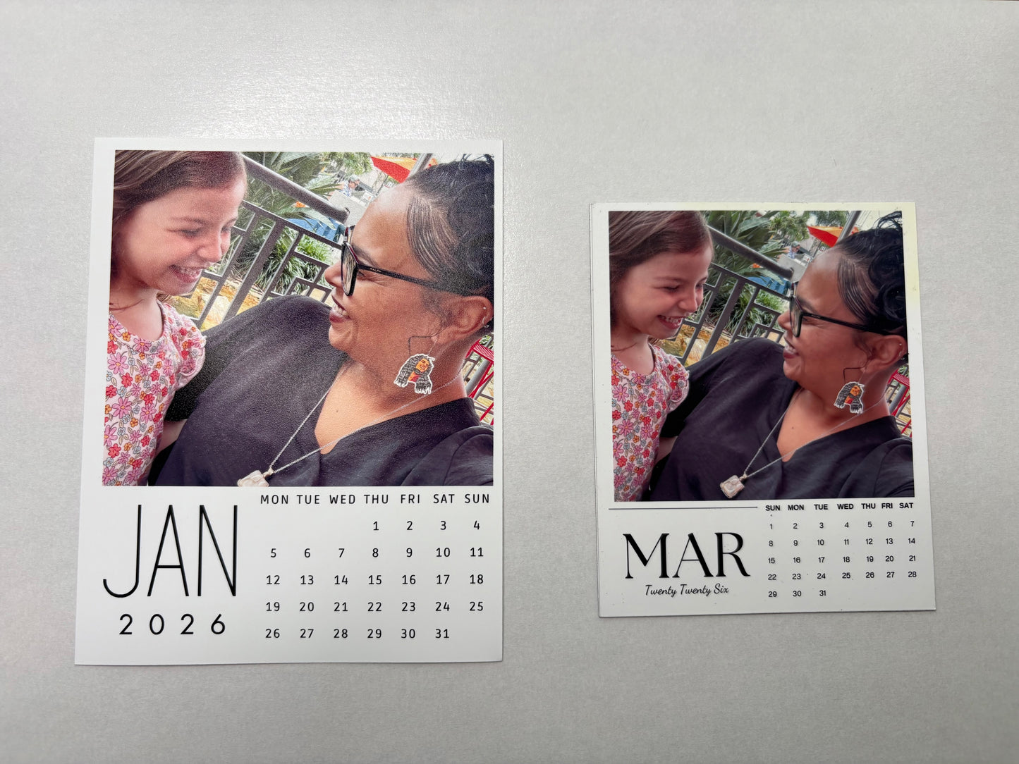 12 Mini Monthly Photo Calendar Magnets
